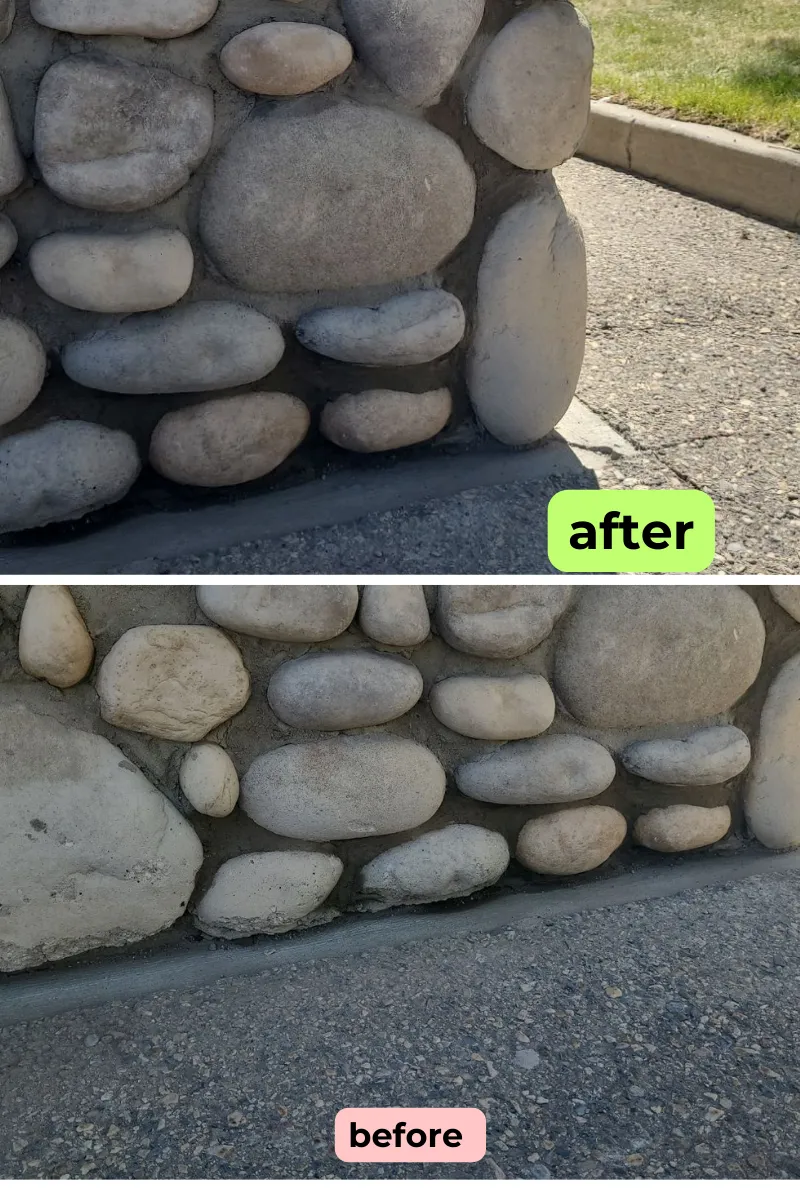 Masonry repair to foundation wall