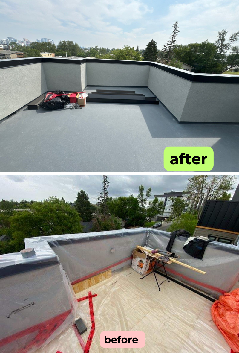 stucco painting to balcony