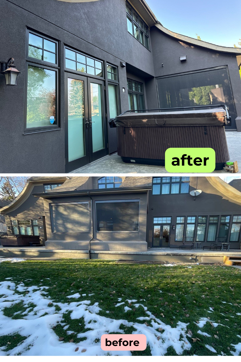 stucco painting yyc before and after